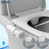 SOOSI Slim Toilet Seat Wash Ass Double Nozzle Adjustable Water Pressure ss Easy Installation