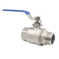 2 Way Ball Valve Stainless Steel SS304 Female To Male Thread 1/4 3/8 1/2 3/4 Inch