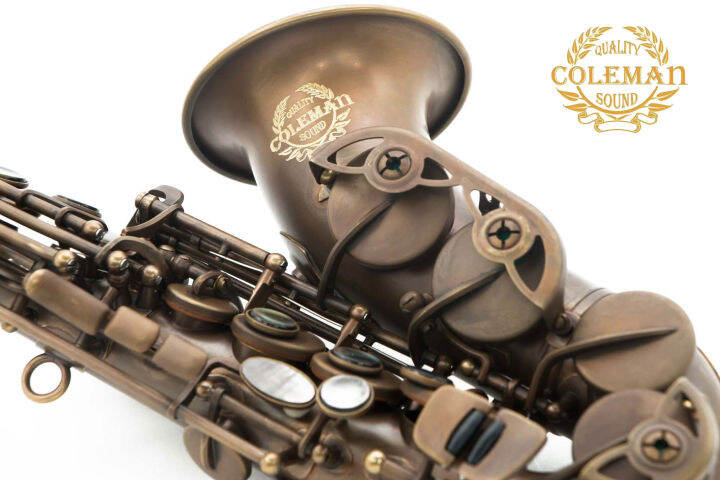 แซกโซโฟน-saxophone-curved-soprano-coleman-cl-335s-antique-red