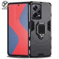 XICCI สำหรับ Xiaomi Redmi Note 12 5G/POCO X5 5G/Note 12Pro 5G/POCO X5 Pro 5GNote 12ProPlus 5G เคสซิลิโคนแข็งและ TPU PC เกราะกันกระแทรกสุดหรูแหวนที่วางแบบโลหะเคสโทรศัพท์