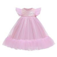 [COD] 2022 baby girl childrens dress wedding princess with embroidered pearl lace kids