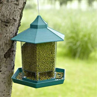 Qezl Wild Bird Feeder นอก Anti Squirrel แขวน Bird Feeder สำหรับ Garden Patio ตกแต่งกลางแจ้ง