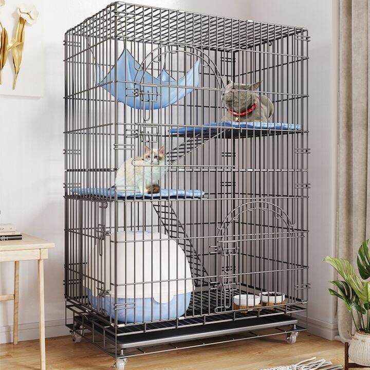 [COD] cage home indoor super large free space cat villa with toilet ...