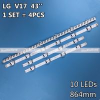 【】 First Follow Shop ไฟแบล็คไลท์4 "สำหรับทีวี V17 ART3 2867 43UF6500 LC430DQE 43LJ614V 43LV340C 10-LEDs 6916L-2744A/2743A