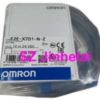 OMRON เครื่องตรวจจับสวิตช์เซนเซอร์พร็อกซิมิตี E2E-X7D2-N-Z E2E-X7D2-N E2E-X7D1-N-Z E2E-X7D1-N Otentik Asli รับประกันหนึ่งปี Switch12-24VDC ขายดี2เมตร