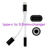 2 in 1 USB C Type C to 3.5mm Headphone Audio Aux Jack Charge Adapter Cable Converter