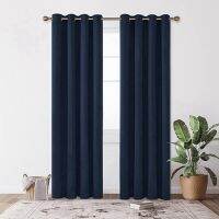 Set of 2 Blackout Curtains, Thermal Curtains, Opaque Curtains Room Curtain with Eyelets,96X52inch (H x W)