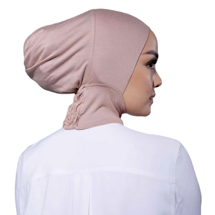 waterme-ฮิญาบผ้าฝ้ายที่รัดศีรษะหมวกสตรียางยืดชั้นในสำหรับผู้ใหญ่หมวกมุสลิมคลุมทั้งหมด