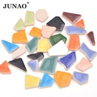 JUNAO Mix Color Glass Mosaic Tile Regular Mosaic Stones Glass Peles Tile Sticker For DIY Wall Crafts Decoration Materials
