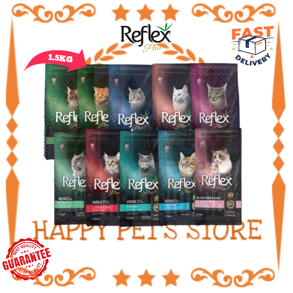 Reflex Plus Cat Dry Food For Kitten & Cats 1.5kg (Chicken, Lamb, Salmon