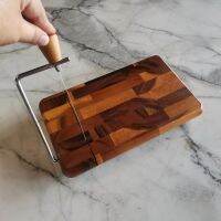 ที่ตัดชีส เนยแข็ง ขนมปัง ไข่ เบเกอรี (Cheese Slicer Board wooden) กว้าง5xยาว9.5 นิ้ว (inches) สีธรรมชาติ แข็งแรง ไม้จามจุรี เกรด A สินค้าตรงปก พร้อมส่ง