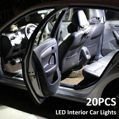 ชุดไฟรถแอลอีดีสำหรับป้ายทะเบียนรถแผนที่รถ20ชิ้นชุดไฟภายในรถ LED DC 12V ชุดไฟรถแอลอีดี T10ไฟรถยนต์แอลอีดีโดม LED 31มม. 42มม. ไฟอะไหล่ภายในรถ LED หลอดไฟสำหรับรถยนต์ภายในรถ LED รถบรรทุกสำหรับรถบรรทุก