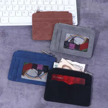 1pc Men's Matte & Frosted Texture Card Holder Wallet, Fashionable