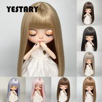 YESTARY BJD Doll Wig is Suitable For Blythe Size Doll Accessories Wigs Soft Silk Long Hair Fashion Straight Hair Grey Bangs Wigs