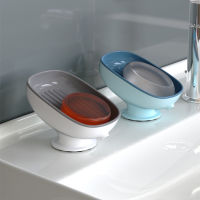 Super Suction cup Soap Dish with drain water For Bathroom Soap Holder Kithcen Sponge Holder Soap container Bathroom Supplies