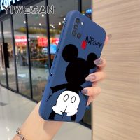 Yiเวปไซต์เคสสำหรับ Samsung A21s,เคสซิลิโคนลายมิกกี้เมาส์น่ารักดีไซน์ใหม่เคสโทรศัพท์ด้านข้างขอบสี่เหลี่ยมเคสคลุมทั้งเครื่องเคสกล้องกันกระแทกเคสป้องกันแบบนิ่ม