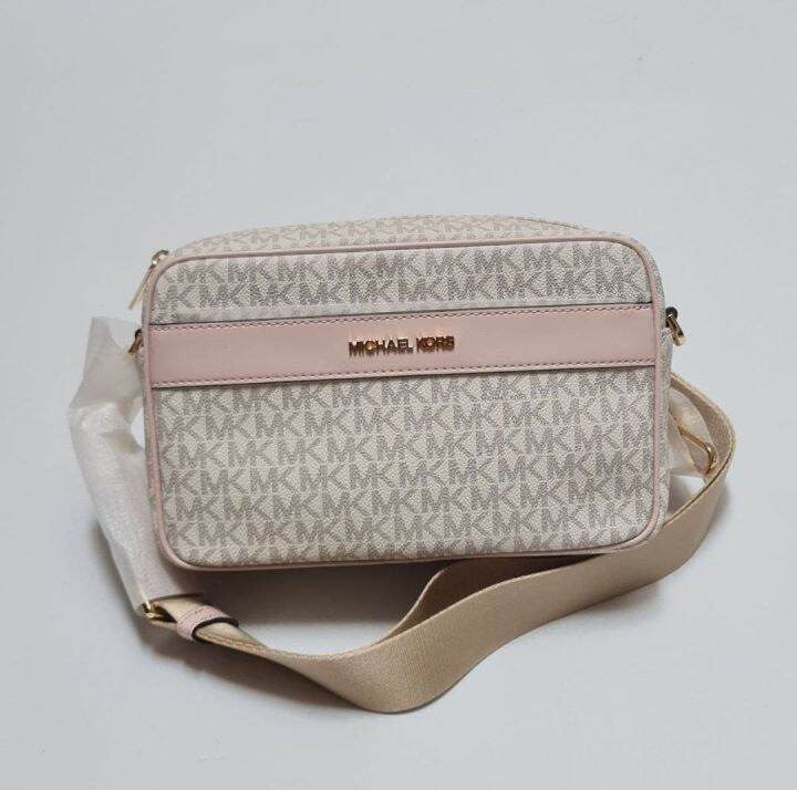Michael Kors Kenly Pocket Large Crossbody Bag Vanilla Powder Blush