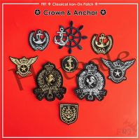 【hot sale】 ♂☂ B15 ☸ Crown Anchor - Classical Iron-on Patch ☸ 1Pc DIY Sew on Iron on Badges Patches