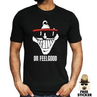 Top Tees Dr. Feelgood Logo T-shirt 1970s Retro Classic Music Rock Band Tee Top ALL SIZES