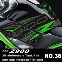 แผ่นรองถังน้ำมันรถจักรยานยนต์กันลื่นสำหรับ Kawasaki Z900 Z900 2017-23 3M สติกเกอร์ป้องกันการลื่นที่หัวเข่ารูปลอกอุปกรณ์เสริมกันน้ำ