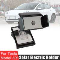 SHJGKFD For 4.0-7.2 inch Smart Phone For Tesla Model 3 Model Y Solar Powered Bracket 360 Degrees Rotating Car Mobile Phone Holder