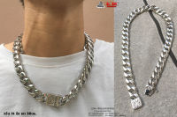 สร้อยคอvehementล็อคเสียบ 14มิลเงิน สร้อยคอโซ่ เลสสร้อยคอ เลสคอ necklace hiphop สแตนเลสแท้ Stainless แฟชั่นชาย แฟชั่นผู้หญิง 316l allacc