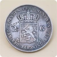 1840เนเธอร์แลนด์2 1/2 Gulden (2.5 NLG) - Willem ฉันคัดลอกเหรียญ LYB3816ธนาคารเงิน