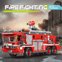 Xingbao Building Blocks Fire Truck Compatible With Lego Small Particle Assembly Building Blocks Model Fire Administration Children Boys Toys