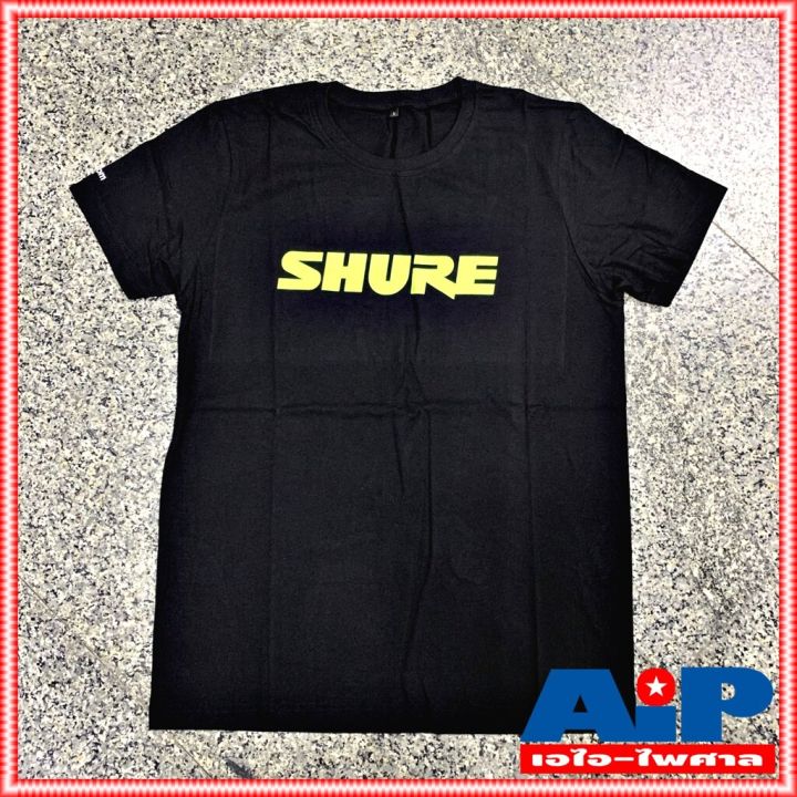 สินค้าสมนาคุณ-เสื้อยึด-shure-เนื้อผ้าอย่างดี-size-xxl-เสื้อยึดสีดำ-สำหรับแถมลูกค้าซื้อไมค์-shure-ที่ร่วมรายการเท่านั้น