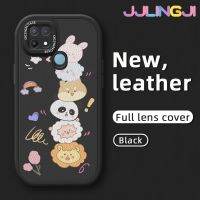 Jjlingji เคสสำหรับ OPPO A15 A15s A35 4G เคสดีไซน์ใหม่ลายสัตว์น่ารักเคสใส่โทรศัพท์หนังเคสมือถือกันกระแทกซิลิโคนนิ่มป้องกันการตกพร้อมเคสป้องกันกล้องเลนส์คลุมทั้งหมด