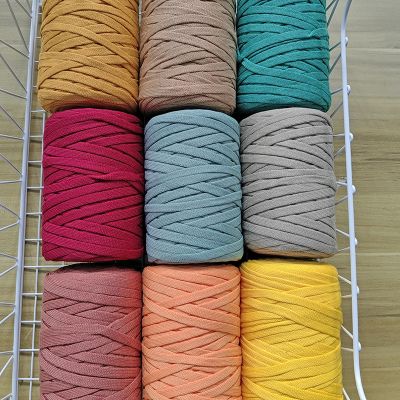 【CW】 100m/roll Flat Thread Household Hand Knitting Yarns 6mm Width Thick 250g