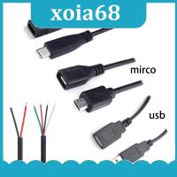 xoia68 Shop 1M USB Type A Male Female Type C Micro Connector 2Pin 4pin core Power Supply Cable Extension Adapter repair welding Wire DIY