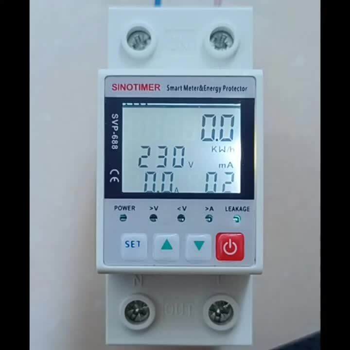 Backlight Adjustable Earth Leakage Protection Over Under Protector