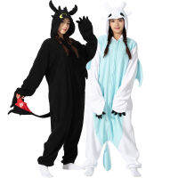 Kigurumi Onesie การ์ตูน Tothless ชุดนอนสำหรับผู้ใหญ่ผู้หญิงผู้ชายสัตว์ชุดนอน Homewear ฮาโลวีนคอสเพลย์ปาร์ตี้เครื่องแต่งกาย