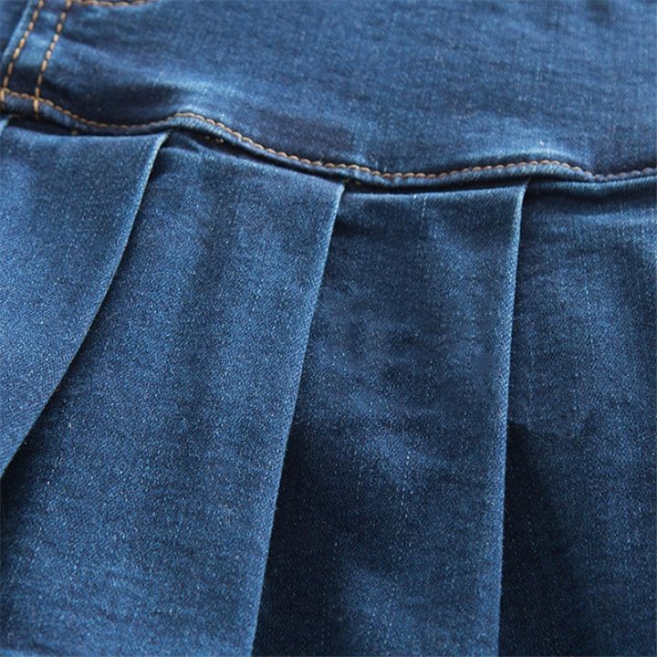 cc-denim-skirt-with-6xl-8xl-jeans-woman-waist-bottom-female-pleated-short-jurken