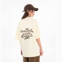 COD dsdgfhgfsdsss Womens Short Sleeve t-shirt letter graphic graffiti print t-shirt oversize basic kaos cream