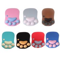 【CW】 3D Cute Mouse Pad Anime Soft Silicone Cat Paw Wrist Rest Support Memory Foam Gaming Mousepad Mat Cushion