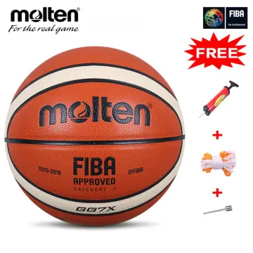 Basketball Ball PU Material Official Basketball Free With Net Bag and  Outdoor/ Indoor Basketball Matching and Training Ball Size 5