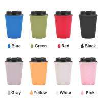 【YP】 Cross-border European and double-layer water cup portable mini wheat straw coffee fashion simple car fragrance