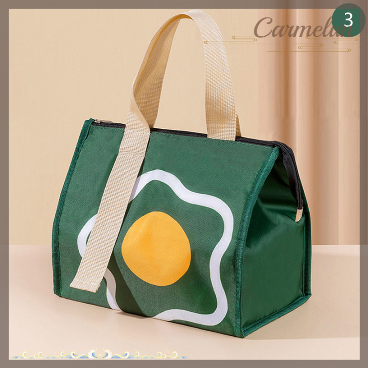 carmelun-ถุงเบนโตะเก็บอุณหภูมิปิคนิคสำหรับเดินทางกล่องใส่กระเป๋าอาหารกลางวันเก็บอุณหภูมิพกพาสะดวกน่ารัก1ชิ้น