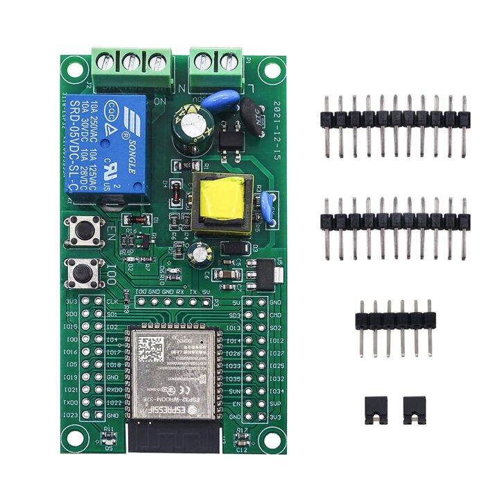 yf-powered-esp32-wifi-bluetooth-ble-single-relay-module-development-board-i-o-port-uart-program-downloadport-byte-flash