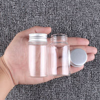 6 pieces 50ml 37*70mm Glass Bottles with Aluminum Lids Glass Vials Jars for Wedding Favors Gift DIY Crafts