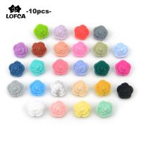 【DT】hot！ LOFCA 10pcs Face Silicone Beads Teething Teether Baby Chewing Necklace Soft Chewable