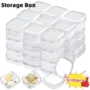 10pcs Portable Transparent Containers Plastic Clear Storage Boxes