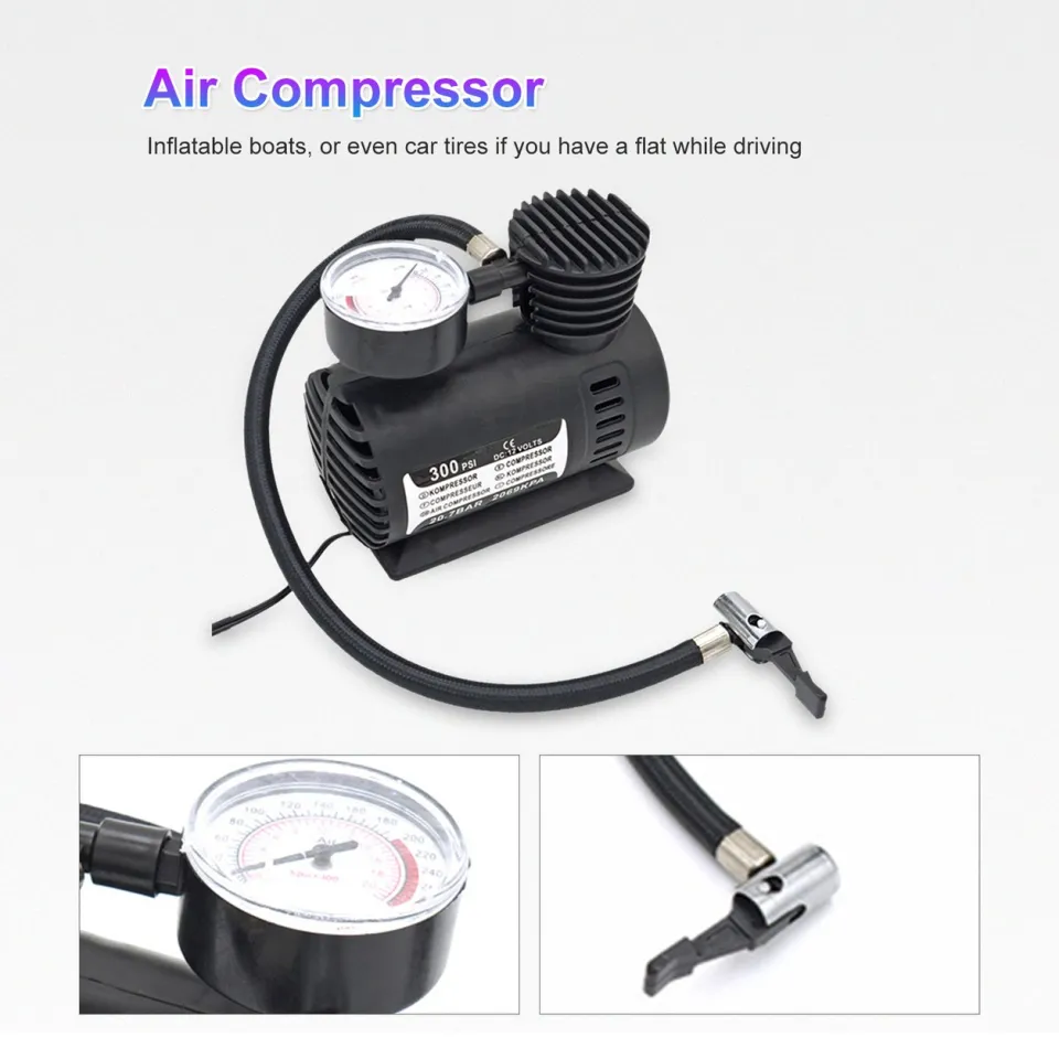 Mini Air Compressor 12V Automotive Durable Vehicle Tire Inflator Pump Car  Part 
