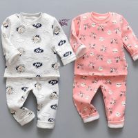 ZZOOI Fashion Baby Girl Pajamas Spring &amp; Autumn Children Clothing Boys  Pajama Set Long Sleeve Sleepwear Pant Kids Clothes 1-4 Years