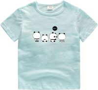 Toddler Boys Short Sleeve T-Shirt Toddler Boys Girls Summer Short Sleeve Panda Cartoon Prints T Shirts Tops Neon