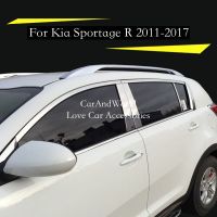 สำหรับ Kia Sportage R 2011-2022ประตูรถเหล็กสแตนเลสเสาหน้าต่าง B/c โพสต์คอลัมน์ขอบปกสติกเกอร์อุปกรณ์เสริมภายนอก