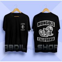 MONGOLS MC California Australia Motorcycle Club เสื้อยืดลําลอง เสื้อยืดลายกราฟฟิก เสื้อยืดคอตตอน เสื้อยืดพิมพ์ลาย S-5XL