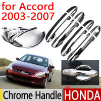 สำหรับ Honda Accord 2003-2007อุปกรณ์เสริม Chrome มือจับประตู2004 2005 2006หรูหราไม่มีสนิมรถครอบคลุมสติกเกอร์รถจัดแต่งทรงผม